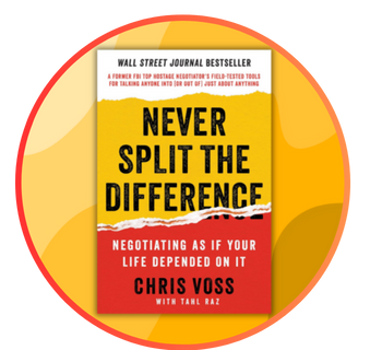 illustrating atomic reads nonfiction self-help never split the difference chris voss book cover